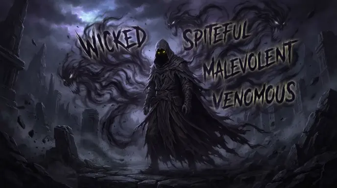 synonyms for malicious